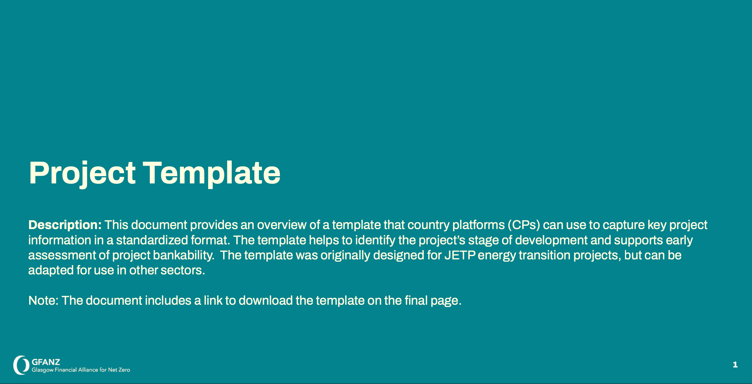 Project Template Presentation 
